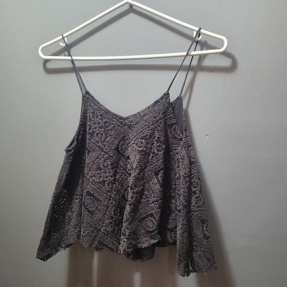 American Eagle Cropped Grey Tank Top XS - Picture 6 of 6